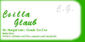 csilla glaub business card